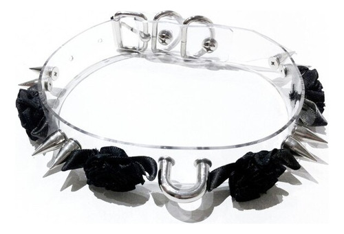 Collar De Flores De Estilo Punk Para Mujer, Gargan Black Flo