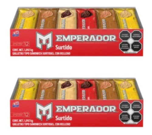 Emperador Gamesa Surtido Con 12 Piezas De 91grs C/u -2 Cajas