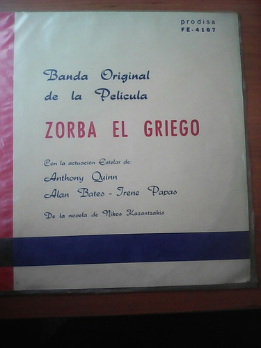 Disco Lp Zorba El Griego/ Mikis Theodorakis / Prodisa 1964