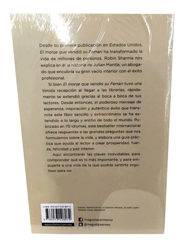 El Monje Que Vendio Su Ferrari Robin Sharma - Libro Original