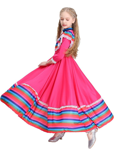 Bedjimi Mexicano Cinco De Mayo Fiesta Dress Girls National M