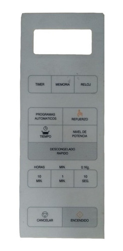 Frente De Microondas 2842 Md99 Panasonic Teclado Membrana