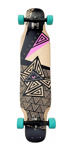Imagen 1 de 8 de Longboard Completo Kalima Genesis Dancing Freestyle Maple