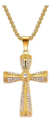 comprar Collar Color Oro Plata Acero Inoxidable Símbolo Médico Mujer
