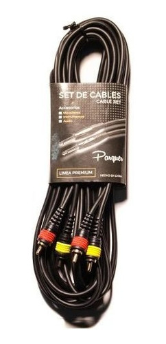 Cable Rca Macho A Rca Macho 6 Metros Parquer