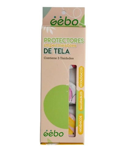 Protectores Diarios Menstrual Algodón Impermeables X 3-gebo