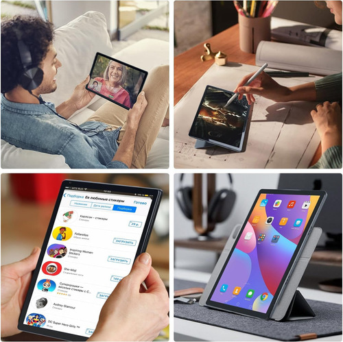 Tablet Android Jeazans, 10.1 Pulgadas Con Pantalla Táctil