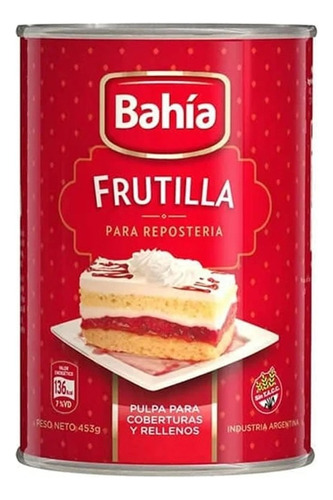 Pulpa Para Coberturas Y Rellenos De Frutilla 453 G