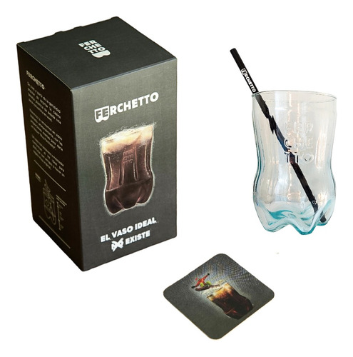 Ferchetto Vaso Fernet Bacha Vidrio 800 Ml Gift Box X 1