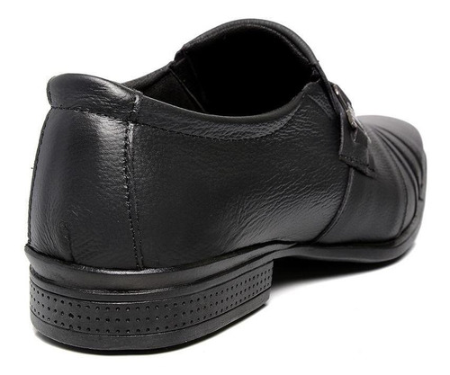 Imagem 4 de 4 de Sapato Social Preto Casual Masculino Detalhe Metal Grande