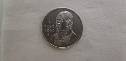 Un Peso Mexicano Plata 1950 Morelos,, Muy Bien Conservada...