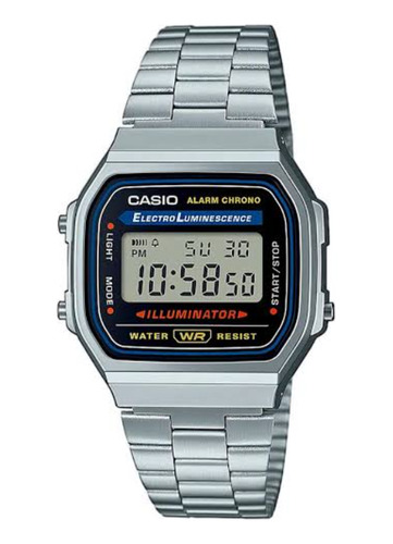 Reloj Casio Vintage A168wa-1wdf Iiluminator/ Alar/original