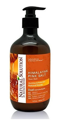 Solución Natural Sal Rosa Del Himalaya Líquido Jabón De Mano