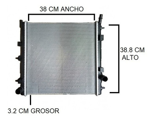 Radiador De Agua Aletado C/aire Citroen C3 Aircross 2011/19