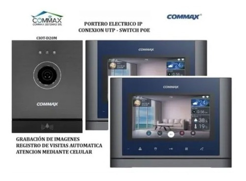 Portero Smart Touch Commax - 2 Pantallas 10 (iPhone/android)