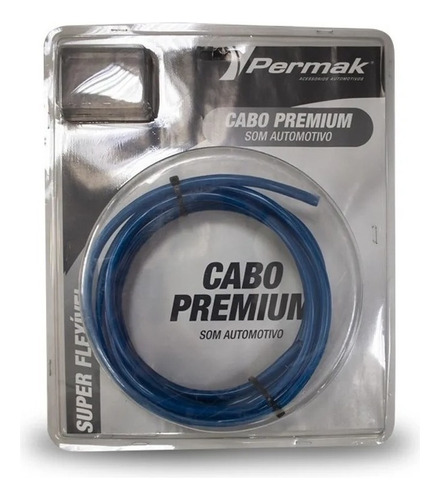 Fio Som Cabo Positivo 21mm Azul 5 Metros Permak Premium