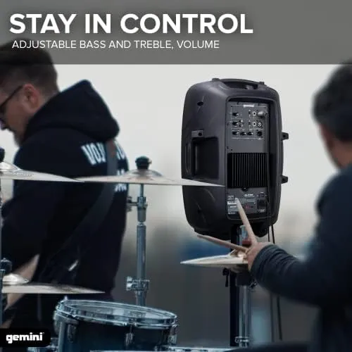 Gemini Sound As-2110p Sistema De Monitor De Dj Pa Amplificad