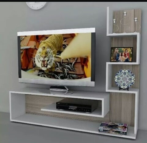 Mueble Centro De Entretenimiento Moderno En L Tv Blue Ray