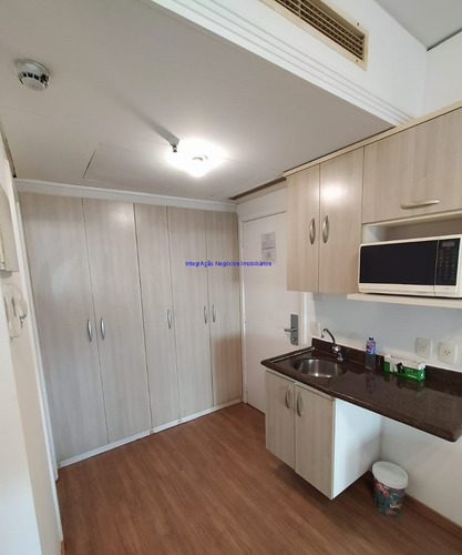 Imagem 8 de 12 de Apartamento Studio Mobiliado 26m², 01 Dormitório, 01 Banheiro E 01 Vaga Na Garagem. Condomínio Com Portaria E Segurança 24hrs. - 21090103 - 70037348