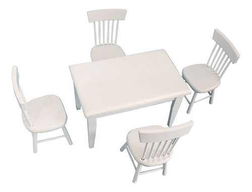 Conjunto De Cadeiras De Mesa De Jantar Dollhouse - Móveis De