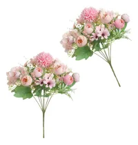 Comprar 2 Piezas Ramo De Flores Artificiales Flores Artificiales