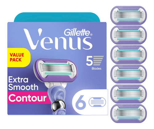 Gillette Venus Deluxe Squeiro Suave Razor De Lâminas 6 Fita