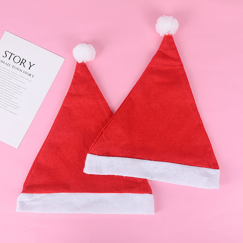12pzs Gorros Navidad Santa Claus Navidad Fiesta Para Adultos Color Rojo