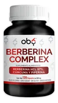 Comprar Berberina HCl 97% 120 caps Potenciadas con Cúrcuma y Piperina | Berberina 1000mg porcion | Oby Berberine Complex 120 capsulas