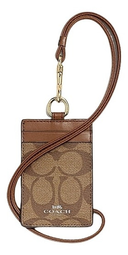 Portacredenciales Coach Lanyard Signature Canvas 12cm