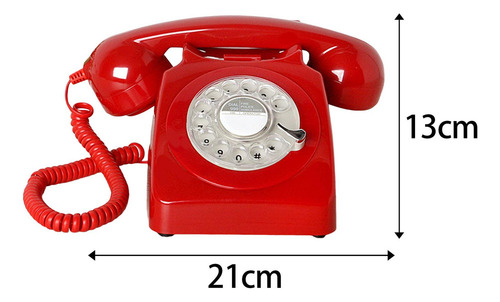 Para Telefone De Discagem Rotativa Vintage, Com Toque De