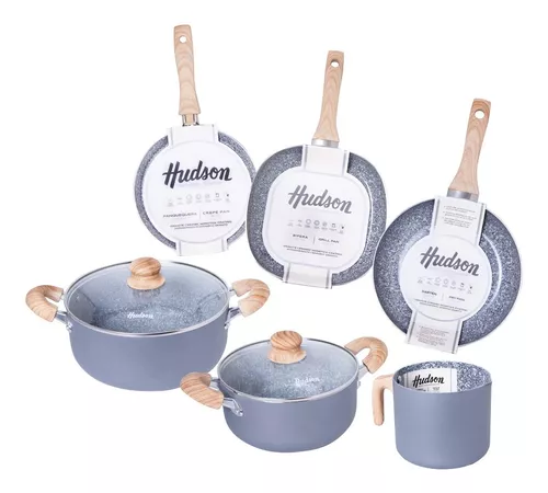 Juego De Ollas Y Sartenes De Granito Antiadherentes Utensilios Set Para  Cocina