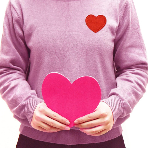 Lystaii 24 Piezas Parches Termoadhesivos En Forma De Corazón