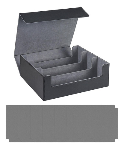 Contenedor De Caja De Baraja De Cartas Negro Gris