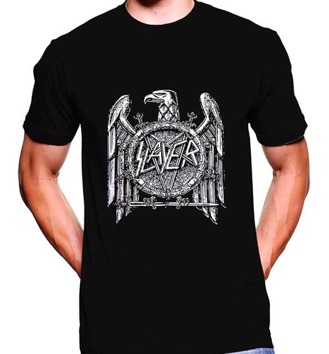 Camiseta Premium Dtg Rock Estampada Slayer 02