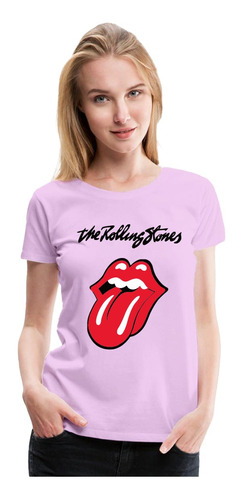 Polera Banda Rock Musical Rolling Stones Algodon  Mujer/niña