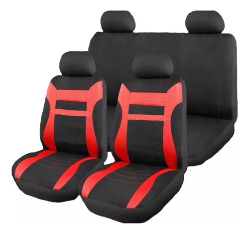 Funda Cubre Asientos Auto Universal Forro Asiento Rojo