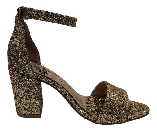 Zapato Sandalia Princesa Brillos De Colores Elegancia Y Moda