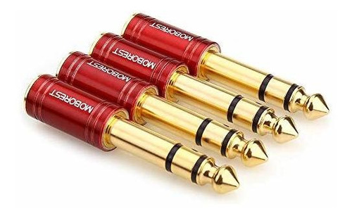 Adaptador De Auriculares Moborest 4pcs 1/4puLG A 3.5mm Trs
