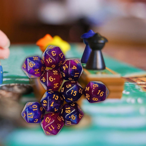 Jja 3 Dados Poliédricos D20 Para Juegos De Rol Ktv, Juego De