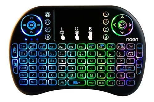 Mini Teclado Inalambrico Smart Tv Pc Touchpad Retroiluminado