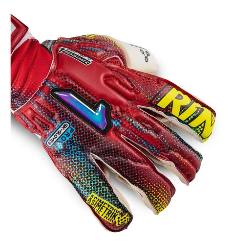Imagen 2 de 7 de Guantes De Portero Rinat Asimetrik Stellar Pro Rojo