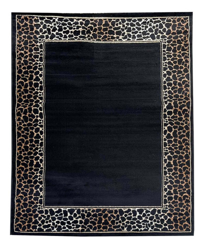 Alfombra Negra Guarda Leopardo 160x220cm Carpetshop