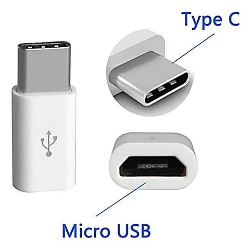 Convertidor Adaptador V8 Micro Usb 3,1 A Usb-c Tipo C 