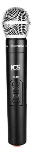 Microfone Duplo Bastão Sem Fio Kds-w382m Uhf Xlr Kadosh