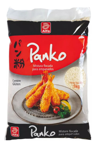 Farinha Para Empanar Tempurá Alfa Panko Flocada 1kg Kit C 5