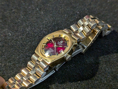 Reloj Mujer Elegant Tissot Automátic D Lujo Vintage Chapado (Reacondicionado)