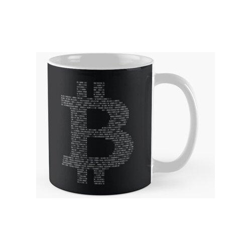 Taza Bitcoin Binary Black Calidad Premium