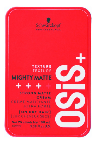 Fijacion Crema Cabello Osis Mighty Matte Schwarzkopf  85ml