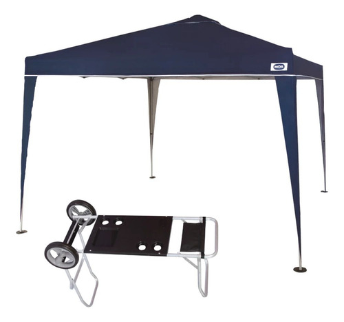 Tenda Gazebo Dobrável 3x3 M + Carrinho De Praia Com Avanço