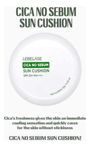 Maquillaje Sun Cushion Coreano De Cica / Control De Sebo_1pz